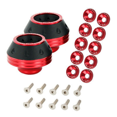 22 ks chráničov kolies motocykla, farebných posúvačov rámu pneumatík motocykla, motokrosových matíc M6, podložiek, skrutiek JDM