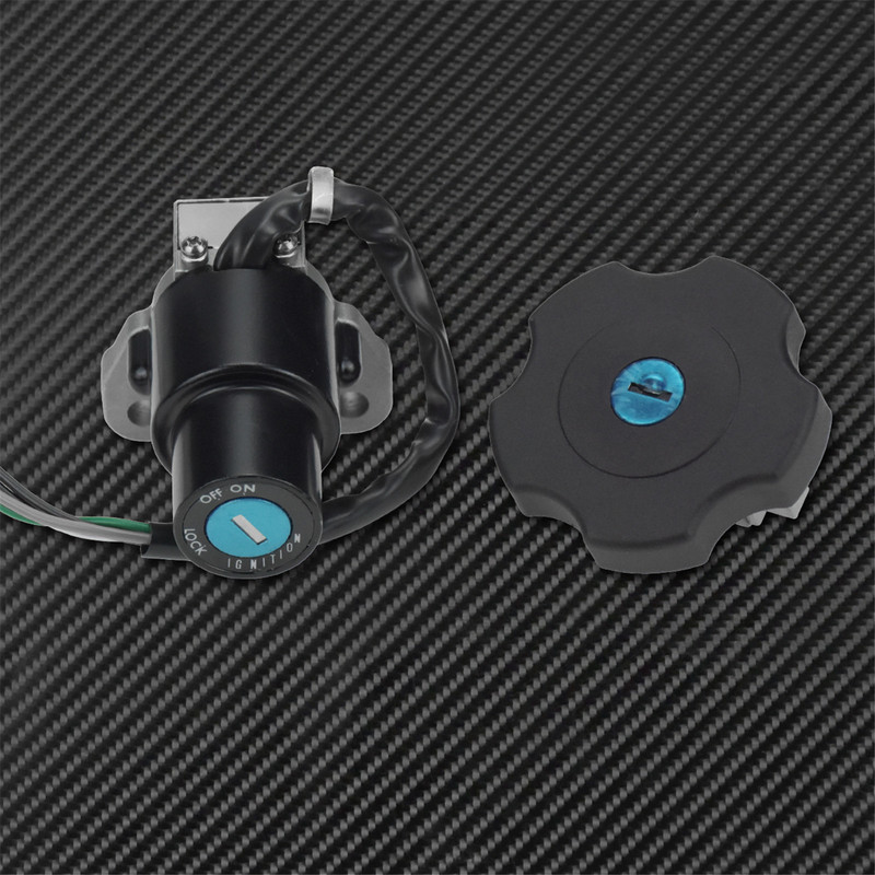 Sada krytov palivovej nádrže pre motocykle, kľúč od spínača zapaľovania, čierna pre Yamaha TW200 XT225 Serow 225 XT600 DT200 DT200R