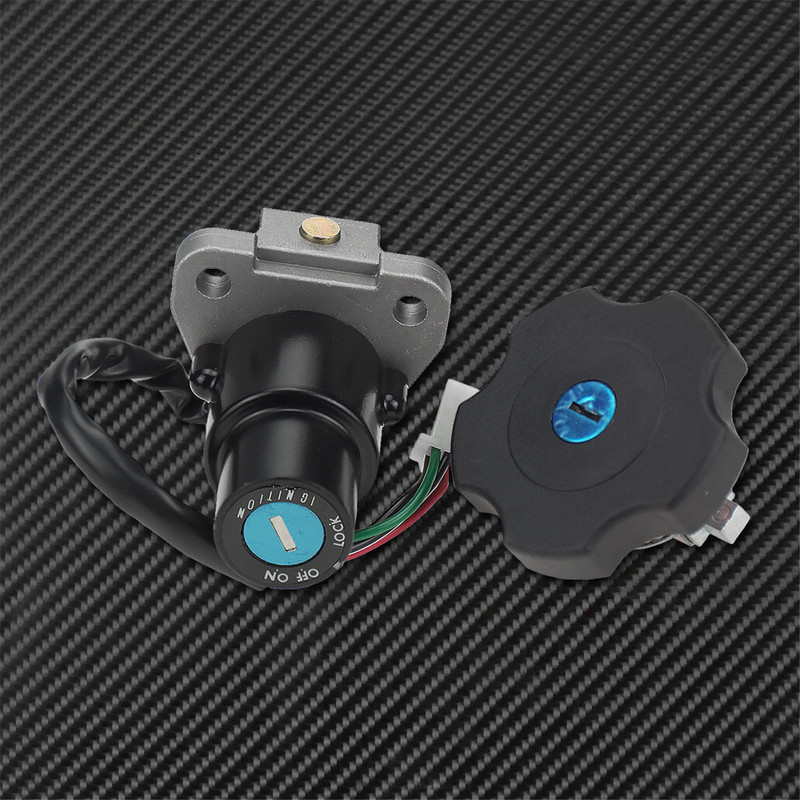 Sada krytov palivovej nádrže pre motocykle, kľúč od spínača zapaľovania, čierna pre Yamaha TW200 XT225 Serow 225 XT600 DT200 DT200R