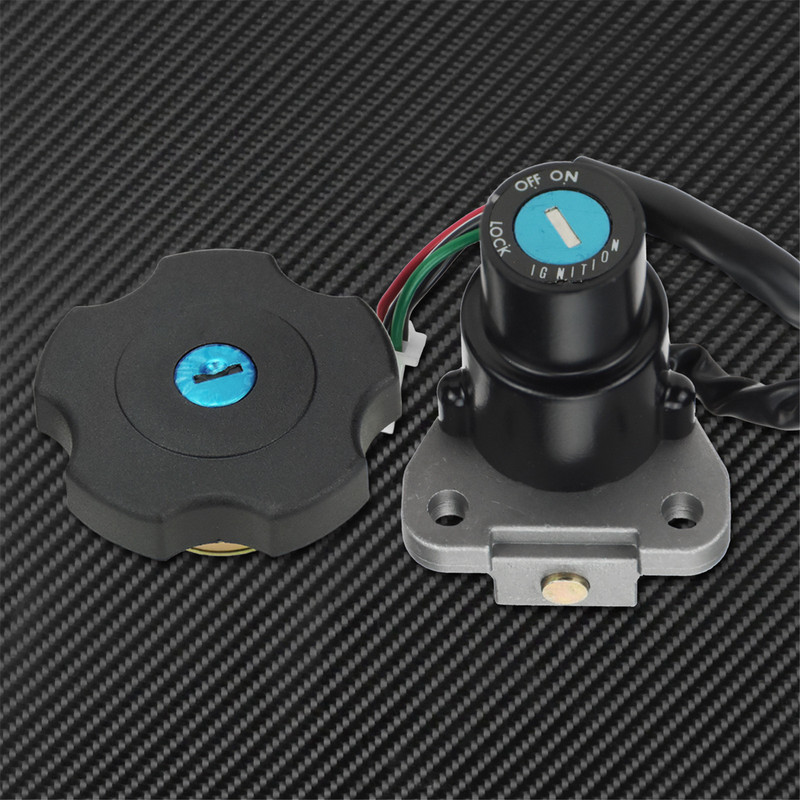 Sada krytov palivovej nádrže pre motocykle, kľúč od spínača zapaľovania, čierna pre Yamaha TW200 XT225 Serow 225 XT600 DT200 DT200R