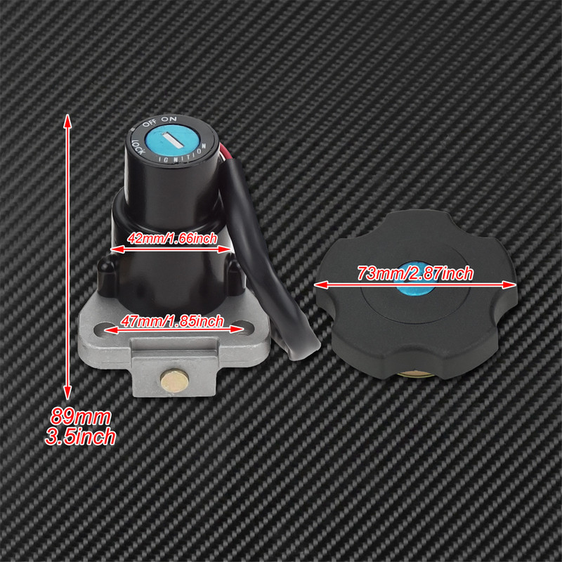 Sada krytov palivovej nádrže pre motocykle, kľúč od spínača zapaľovania, čierna pre Yamaha TW200 XT225 Serow 225 XT600 DT200 DT200R