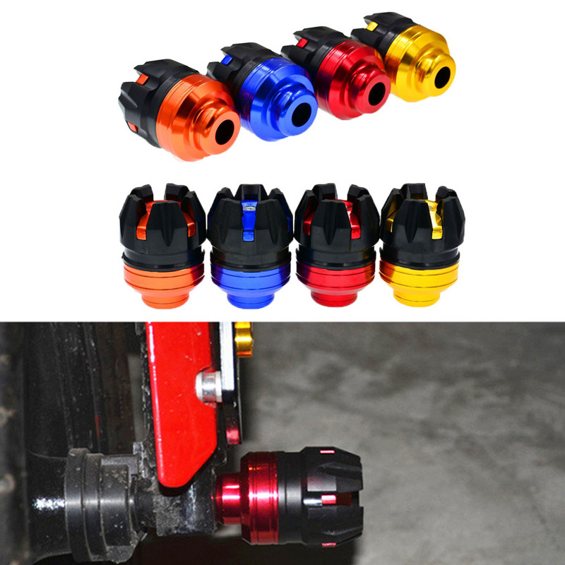 2 ks Ochranné chrániče kolies motocykla Farebný chránič Ochrana motocykla pred haváriou Motocross Pad Pad Posuvník rámu kolesa