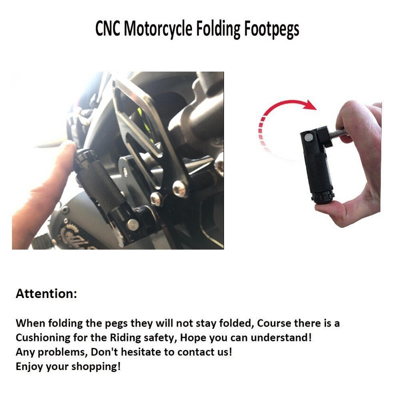 2db Black Sliver CNC alumínium univerzális motoros motorkerékpár összecsukható lábtartók lábtartók lábtartók csapok hátsó pedálkészlet alkatrészei
