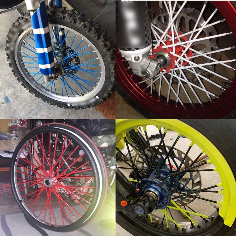 36 tk universaalne mootorratta mustusratta ratta velje kodarakatted, kattetorud, dekoratiivkaitsekomplekt Yamaha Honda pit bike`ile