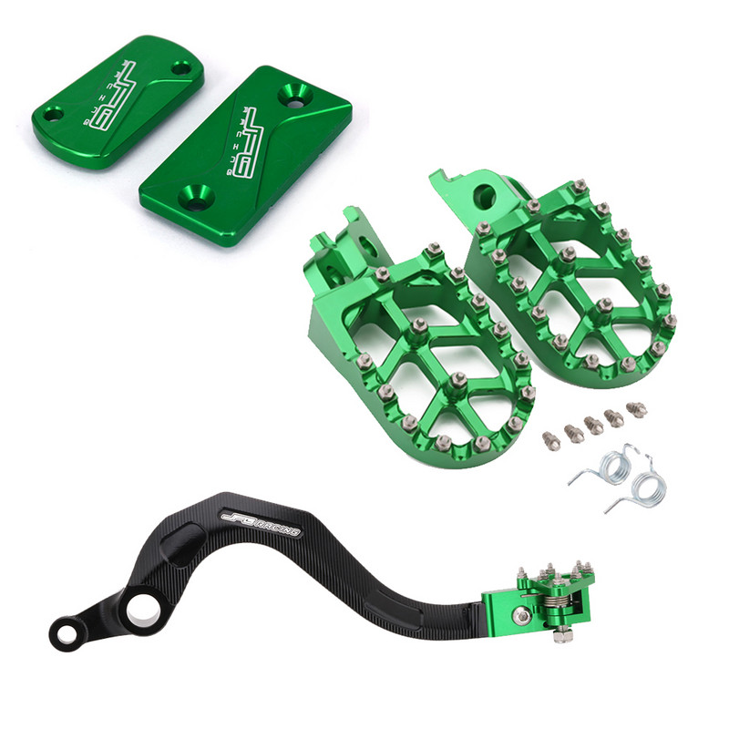 Pentru KAWASAKI KX 250 250F KX250 KX250F Sujete de picior pentru motocicletă Suportul pedalei de frână Pârghie față spate Capac capac rezervor lichid de frână