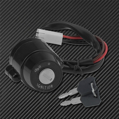 Kľúče k zámku zapaľovania motocykla 12V čierny hliník pre Yamaha DT100 74-83 DT125 74-81 DT175 DT250 XT250 4 vodiče a 4 zástrčky