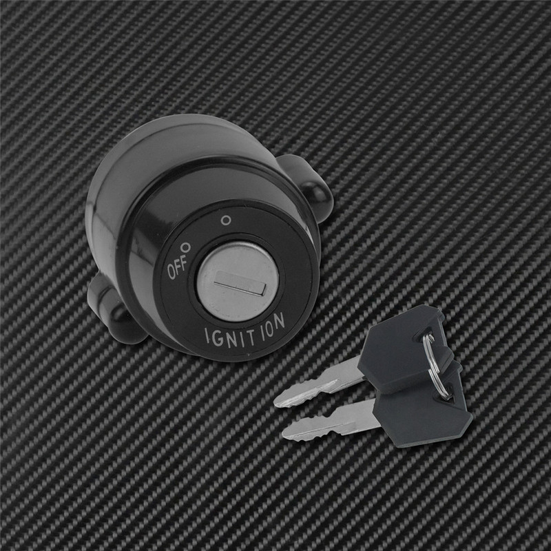 Kľúče k zámku zapaľovania motocykla 12V čierny hliník pre Yamaha DT100 74-83 DT125 74-81 DT175 DT250 XT250 4 vodiče a 4 zástrčky