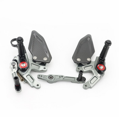 Motorkerékpár összecsukható hátsó karbon sarok BMW S1000RR S1000R lábtartókhoz Lábtartókészlet Hátsó készlet Állítható lábtámasz S1000 RR R