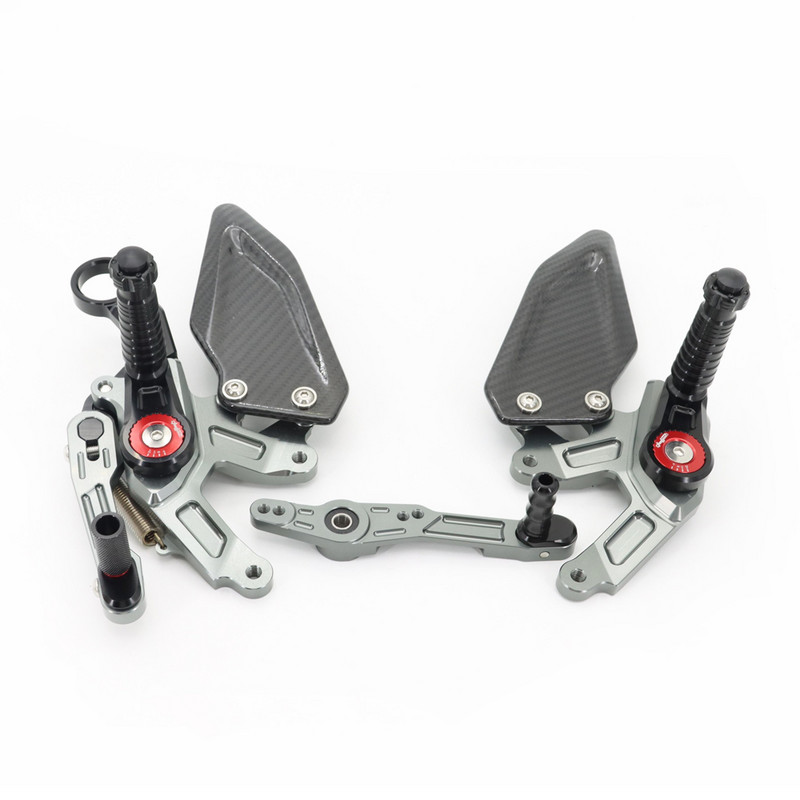 Motorkerékpár összecsukható hátsó karbon sarok BMW S1000RR S1000R lábtartókhoz Lábtartókészlet Hátsó készlet Állítható lábtámasz S1000 RR R