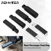 Motocyklové stúpačky Defiance, čierne/chrómové, zadné, pre spolujazdca, samec, držiak, pre Harley Softail Breakout Low Rider 2018-21 2022