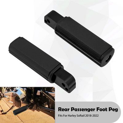 Motocyklové stúpačky Defiance, čierne/chrómové, zadné, pre spolujazdca, samec, držiak, pre Harley Softail Breakout Low Rider 2018-21 2022
