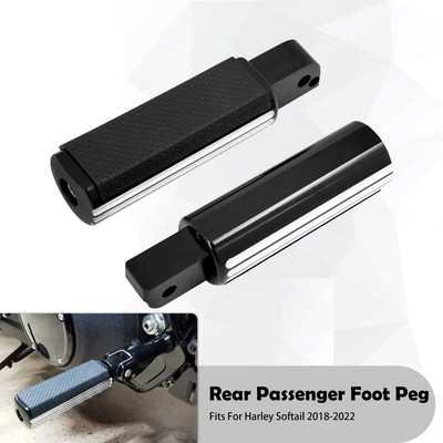 Motocyklové stúpačky Defiance, čierne/chrómové, zadné, pre spolujazdca, samec, držiak, pre Harley Softail Breakout Low Rider 2018-21 2022