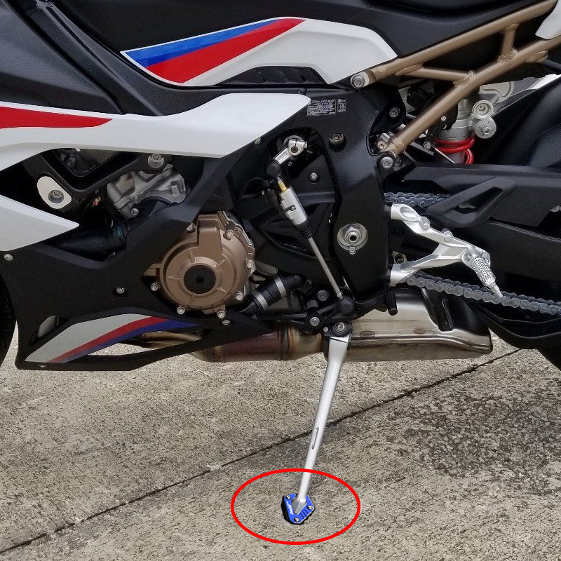 Motorkerékpár CNC támasztóállvány oldalsó állvány megnövelt hosszabbító kulcstartó BMW S1000 RR S1000RR S 1000 RR 2019-2020 2021 2022