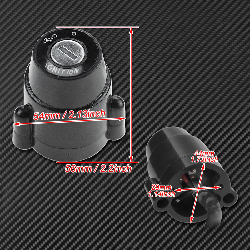 12V motorkerékpár gyújtáskapcsoló zárkulcs fekete alumínium készlet Yamaha DT100 DT125 DT175 DT250 XT250 DT 100 125 175 250 XT 250-hez