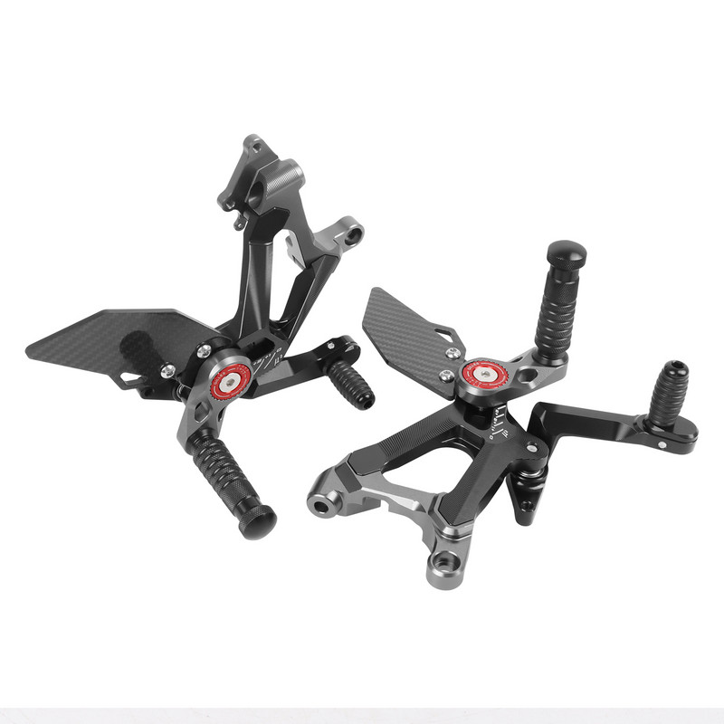 Ducati PANIGALE V4S V4 V4R Streetfighter V4 2018-2023 motorkerékpárhoz, CNC és Carbon Fiber Racing Rearset lábtartó lábtartó hátsó készlet