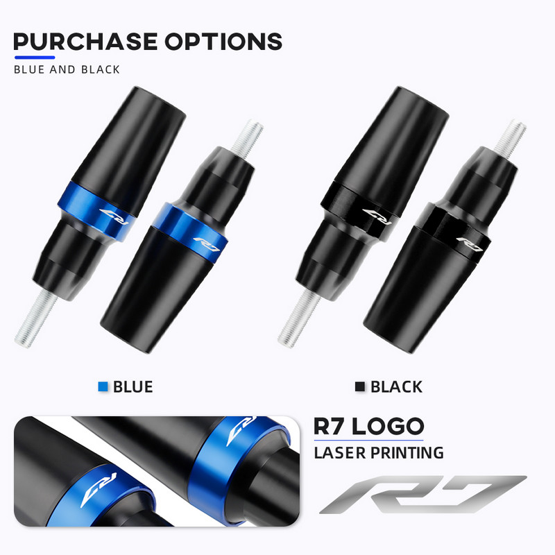 YZF R7 raami liugur kokkupõrkekaitse YAMAHA YZFR7 YZF-R7 2021 2022 2023 mootorratta tarvikute kukkumiskaitse poolide padi