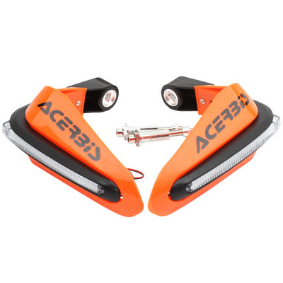 Apărătoare de mână pentru ghidon cu lumină LED pentru motociclete 1 pereche de apărători cu LED pentru mâini pentru ATV Motocross Dirt Bike 22mm 28mm Ghidon