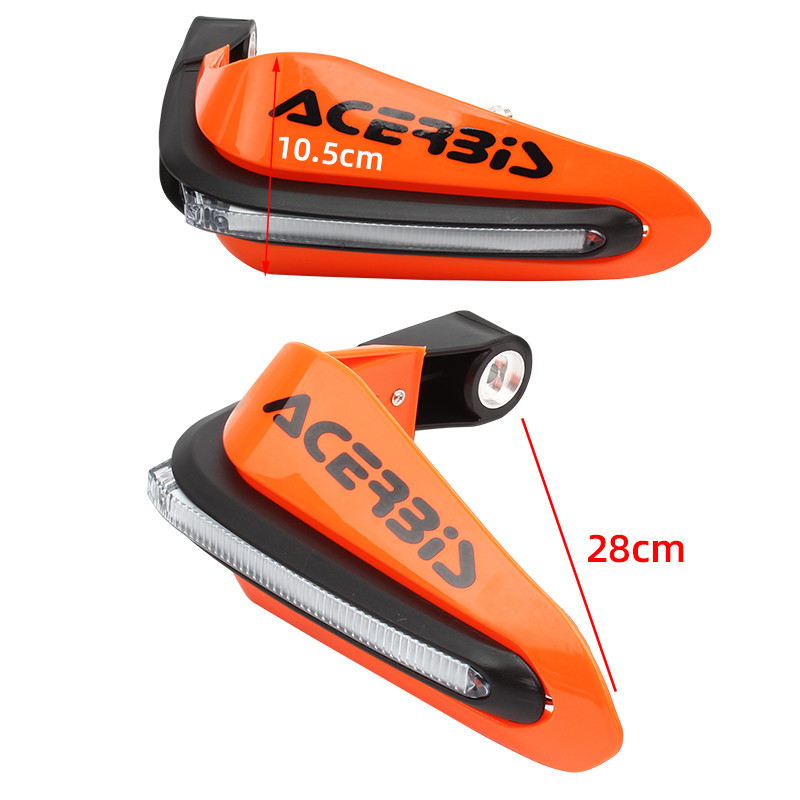 Apărătoare de mână pentru ghidon cu lumină LED pentru motociclete 1 pereche de apărători cu LED pentru mâini pentru ATV Motocross Dirt Bike 22mm 28mm Ghidon