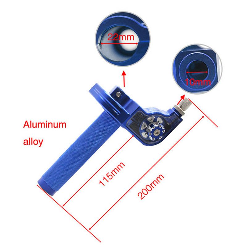 ALCON-Racing 22 mm-es CNC alumínium gyorsító fojtószelep-csavaró fogantyúk motorkerékpár moped robogóhoz ATV Dirt Pit Bike 110-250cc