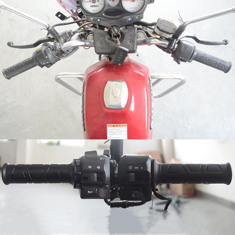 2 ks čierne 7/8" univerzálne motocyklové 22mm ručne vyhrievané rukoväte riadidiel elektrické vyhrievané rukoväte ohrievač riadidiel manillar motocicleta