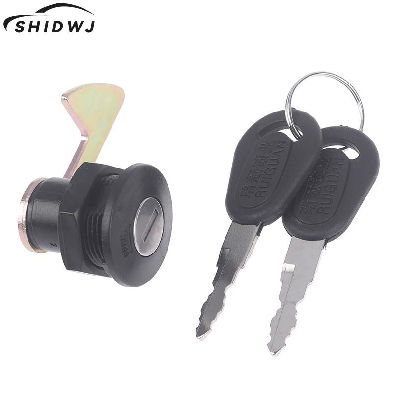 3 ks/sada 2 kľúčov + 1 zámok zámok zadnej skrinky pre elektrické auto, skúter, príslušenstvo pre zámok kufra, zadné zámky pre motocykel