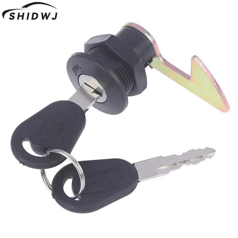 3 ks/sada 2 kľúčov + 1 zámok zámok zadnej skrinky pre elektrické auto, skúter, príslušenstvo pre zámok kufra, zadné zámky pre motocykel