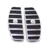 Sada vložiek do stupačky pre motocykel s chrómovou lebkou, Zombie Rider, pre Harley Davidson, TOURING, FLHT, FLT, FLTR, FLHR, FLHS, SOFTAIL od roku 1980 a novšie.