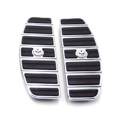 Sada vložiek do stupačky pre motocykel s chrómovou lebkou, Zombie Rider, pre Harley Davidson, TOURING, FLHT, FLT, FLTR, FLHR, FLHS, SOFTAIL od roku 1980 a novšie.