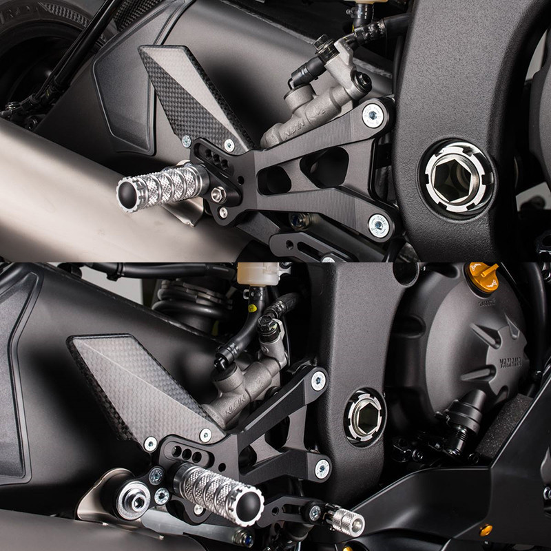 MTKRACING Pre YAMAHA YZFR6 YZF-R6 YZF R6 2017-2021 Zadné sady, nastaviteľné zadné sady, stupačky, sada radiacej páky a brzdy