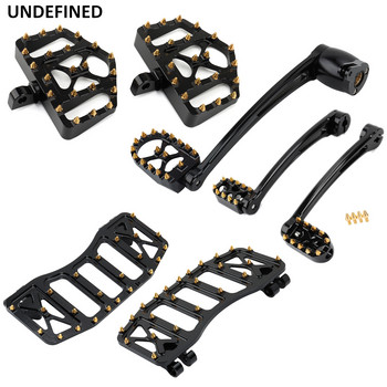 MX Offroad Floorboards Brake Arm Kit Shift Lost Shifter Pegs за Harley Touring Road King Electra Street Glide Tri 2014-2021