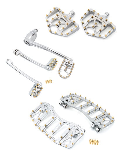 Sada podlahových dosiek MX Offroad, brzdové ramená, radiaca páka, kolíky radiacej páky pre Harley Touring Road King Electra Street Glide Tri 2014-2021