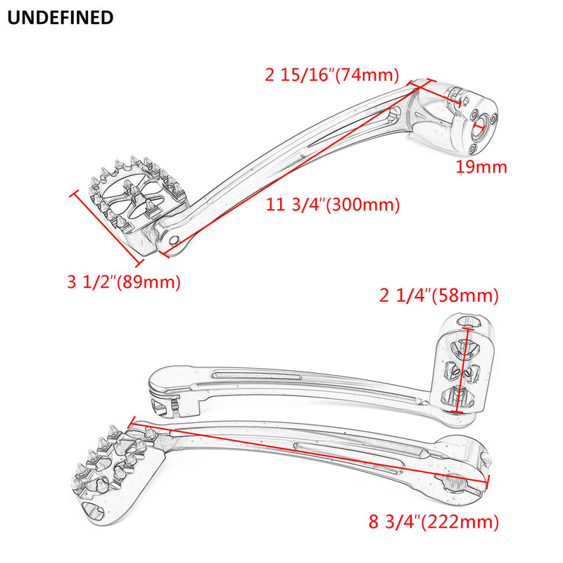 Sada podlahových dosiek MX Offroad, brzdové ramená, radiaca páka, kolíky radiacej páky pre Harley Touring Road King Electra Street Glide Tri 2014-2021