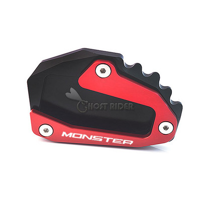 CNC hliníkový predlžovací panel bočného stojana, čierno-červený, pre Ducati Monster 696 697 795 796 821 1200 1200S