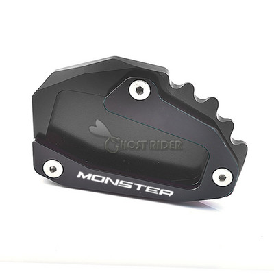 CNC hliníkový predlžovací panel bočného stojana, čierno-červený, pre Ducati Monster 696 697 795 796 821 1200 1200S
