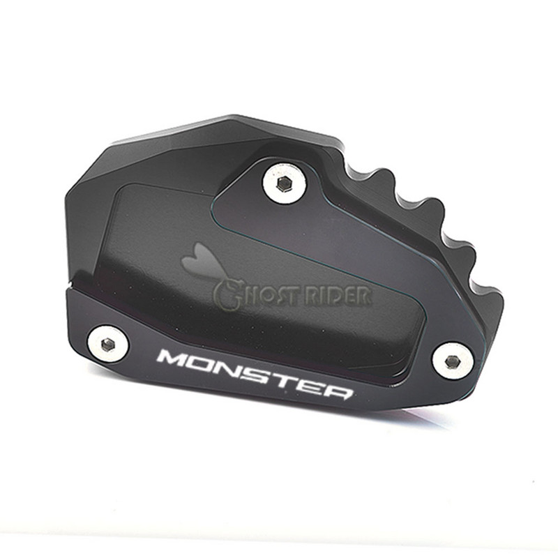 CNC hliníkový predlžovací panel bočného stojana, čierno-červený, pre Ducati Monster 696 697 795 796 821 1200 1200S