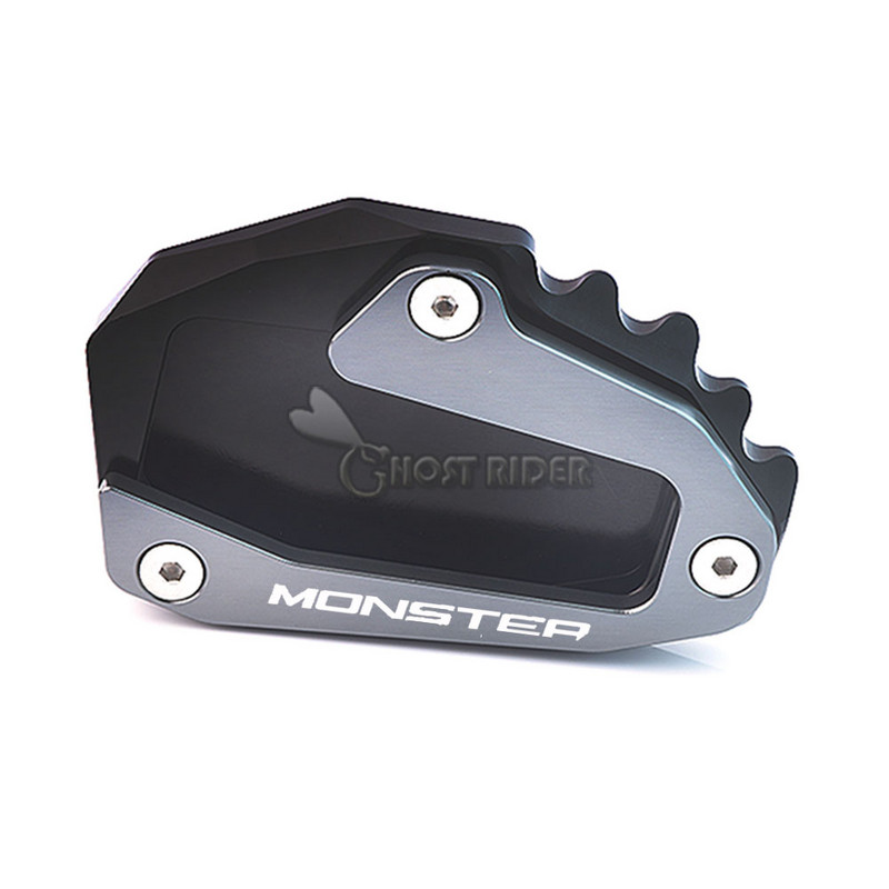 CNC hliníkový predlžovací panel bočného stojana, čierno-červený, pre Ducati Monster 696 697 795 796 821 1200 1200S