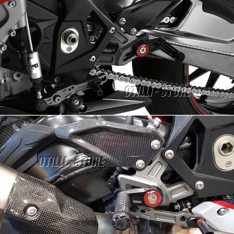 Nové motocyklové príslušenstvo pre BMW S1000R S1000RR, opierka na nohu z uhlíkových vlákien, nastaviteľný zadný kryt, stúpačky, zadné stúpačky S 1000 R RR
