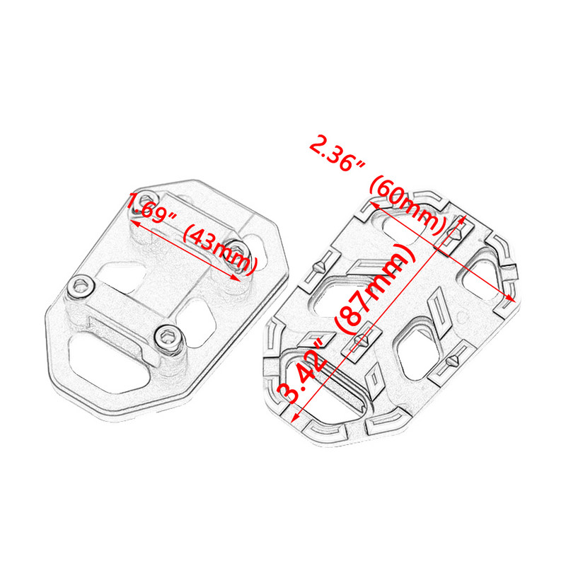 CNC predlžovacia podložka na opierku nôh, široké stupačky, pedále, stupačky vhodné pre Honda CBR 650 R CBR650R CB650R 2019 2020 2021 2022