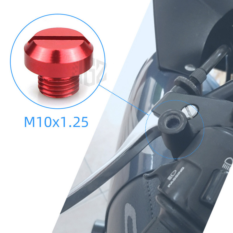 Motocykel M10*1,25 CNC hliníkové spätné zrkadlá s otvorom pre skrutky, univerzálny kryt pre KTM Yamaha Kawasaki Honda Ducati Suzuki