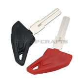 Motorkerékpár alkatrészek W/LOGO üres kulcs vágatlan penge Ducati Scrambler 400 800 1100 (fekete/piros) számára