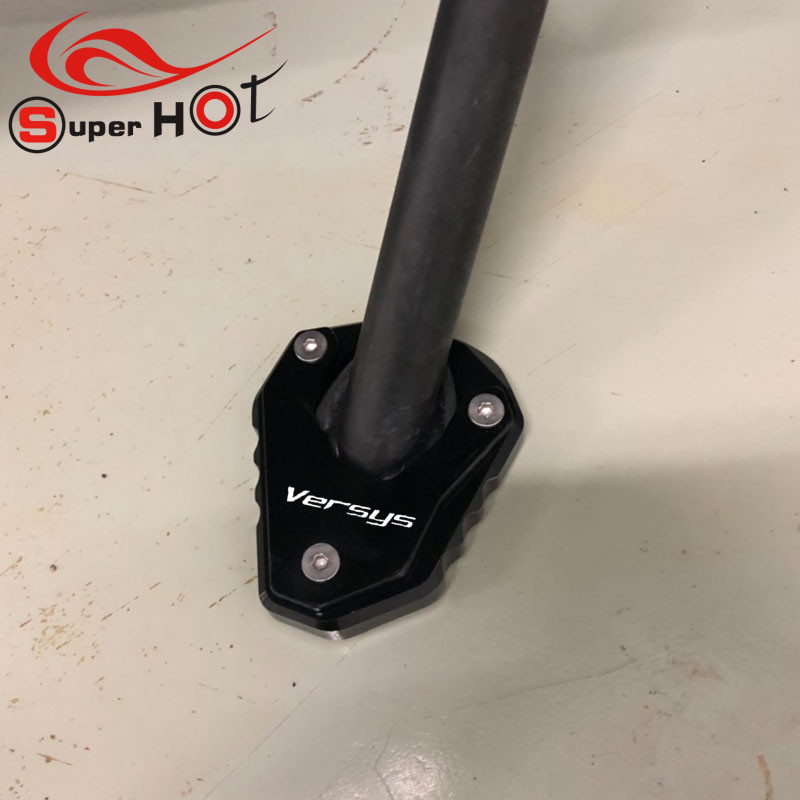 A Kawasaki Versys650 VERSYS 650-hez Tartozékok Oldalsó állvány Nagyító Lemez Kickstand Hosszabbítás 2010-2021 2012 2017 2019 2020 2021