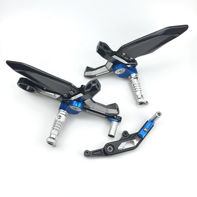 Pentru BMW S1000RR 2019 2020 2021 2022 Fibră de carbon CNC Aluminiu Suporturi reglabile pentru picioare pentru motociclete Repaus Set spate Suport pentru picioare