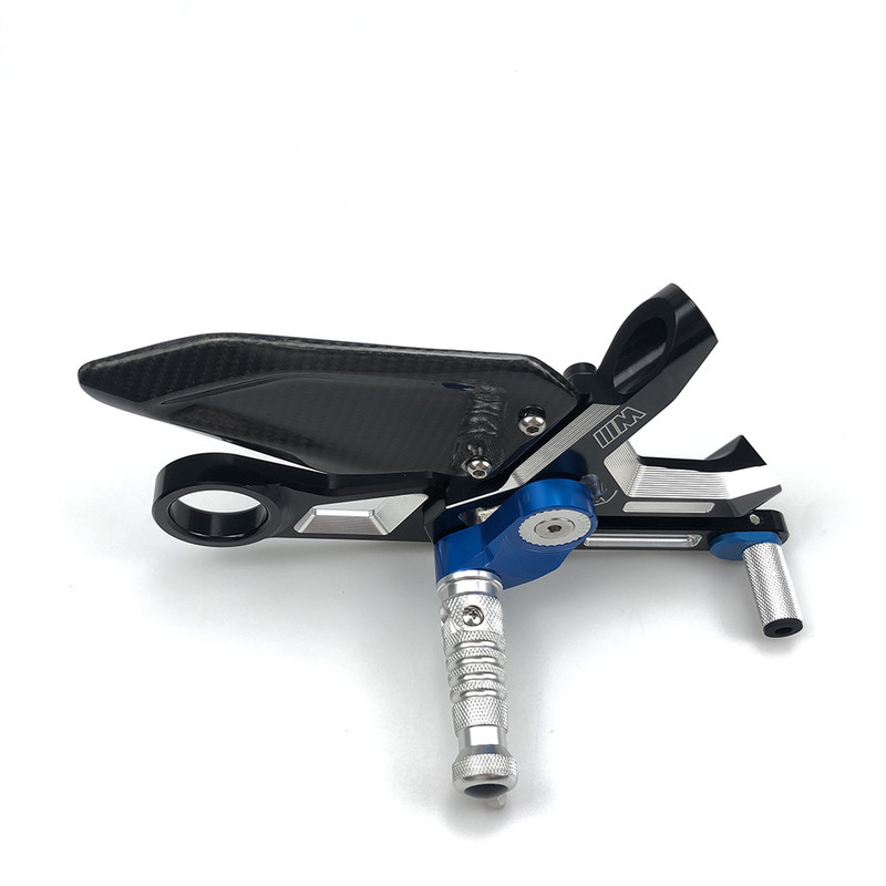 Pentru BMW S1000RR 2019 2020 2021 2022 Fibră de carbon CNC Aluminiu Suporturi reglabile pentru picioare pentru motociclete Repaus Set spate Suport pentru picioare