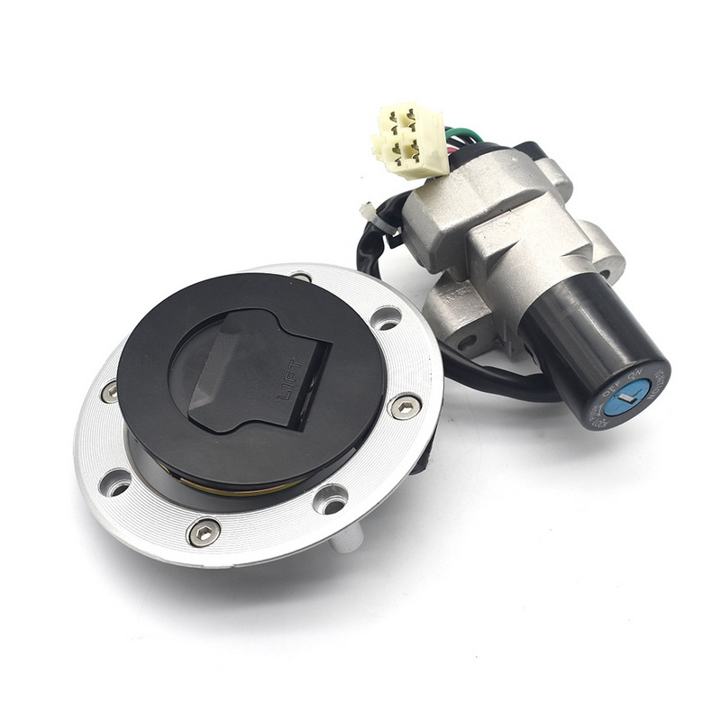 Превключвател за запалване на мотоциклет Капак на капака на резервоара за гориво Газ Комплект ключове за заключване на седалката за Suzuki GS500 1989-2000 GS 500 1989 1990 1991 до 2000