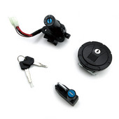 Zámok zapaľovania motocykla, kryt palivovej nádrže, sada kľúčov pre Kawasaki KLX250 KLX250SF KLX250S KLX125 D-Tracker 2001-2014