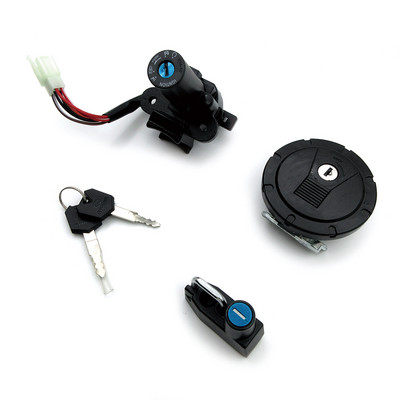 Mootorratta süütelüliti lukustus kütusepaagi korgi paagi kaane võtmete komplekt Kawasaki KLX250 KLX250SF KLX250S KLX125 D-Tracker 2001-2014 jaoks