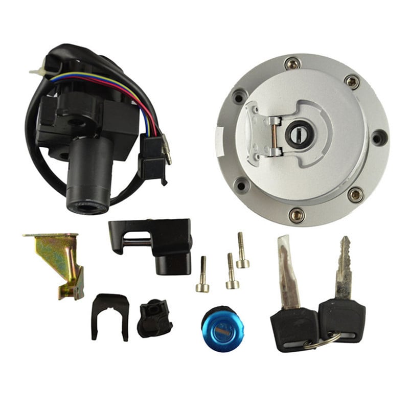 Motorkerékpár gyújtáskapcsoló zárak Üzemanyag-gáztartály sapka kulcskészlet HONDA CB-1 CB400F CB400SF CB750 F2 CB1000 CB900 CB919 CBF500 BROS