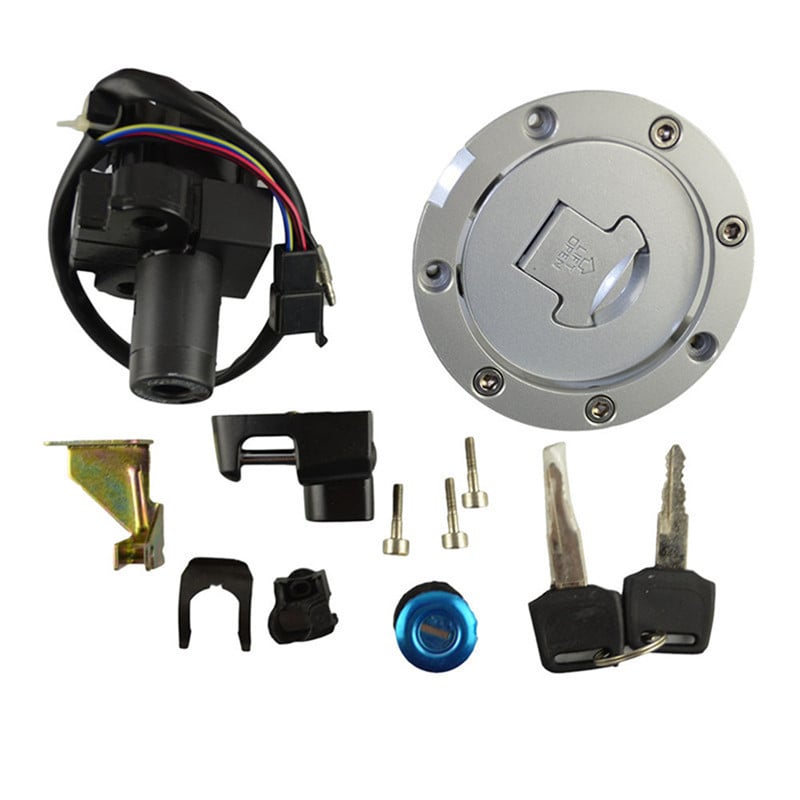 Motorkerékpár gyújtáskapcsoló zárak Üzemanyag-gáztartály sapka kulcskészlet HONDA CB-1 CB400F CB400SF CB750 F2 CB1000 CB900 CB919 CBF500 BROS