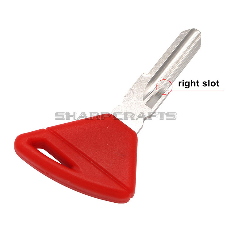 Stredný pravý slot pre motocykel, prázdna čepeľ kľúča, nerezaná čepeľ pre Aprilia Tuono Apulia RSV4 1000 RSV RSV1000 Dorsoduro 750 1200, čierna, červená