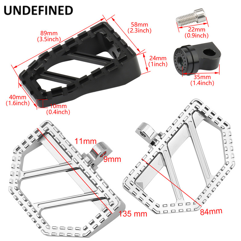 MX lábtartók Riot lábtámasz pedálok Harley Dyna Sportster 883 Softail Slim Touring Road King Chopper Bobber mini padlódeszkákhoz